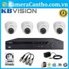 Bộ 04 Camera Dome KBVision HD 1.0 MP - anh 1